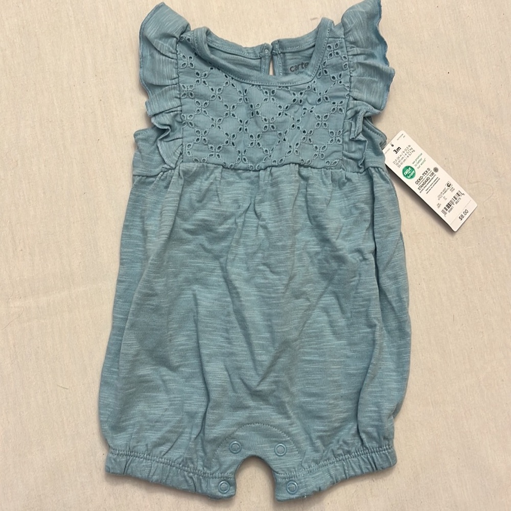 NWT Baby Girl Cat & Jack, Carter's 0 3 6 Month Summer Clothes ruffles - Picture 7 of 8
